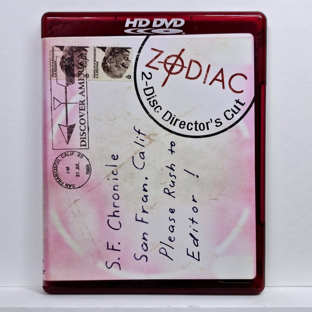 Zodiac Director's Cut HD DVD David‎ Fincher Gyllenhaal Downey Jr Crime Thriller